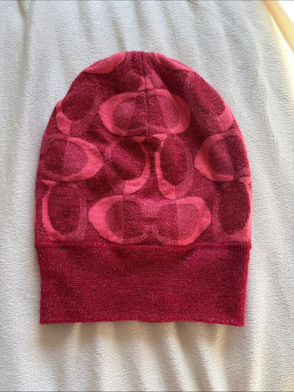 Vintage Coach Women's Logo Knit Beanie